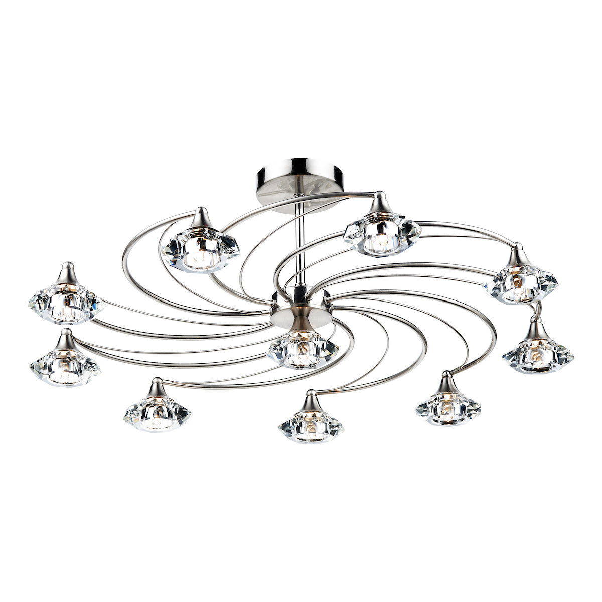 LUTHER 10LT SEMI FLUSH SAT CHR