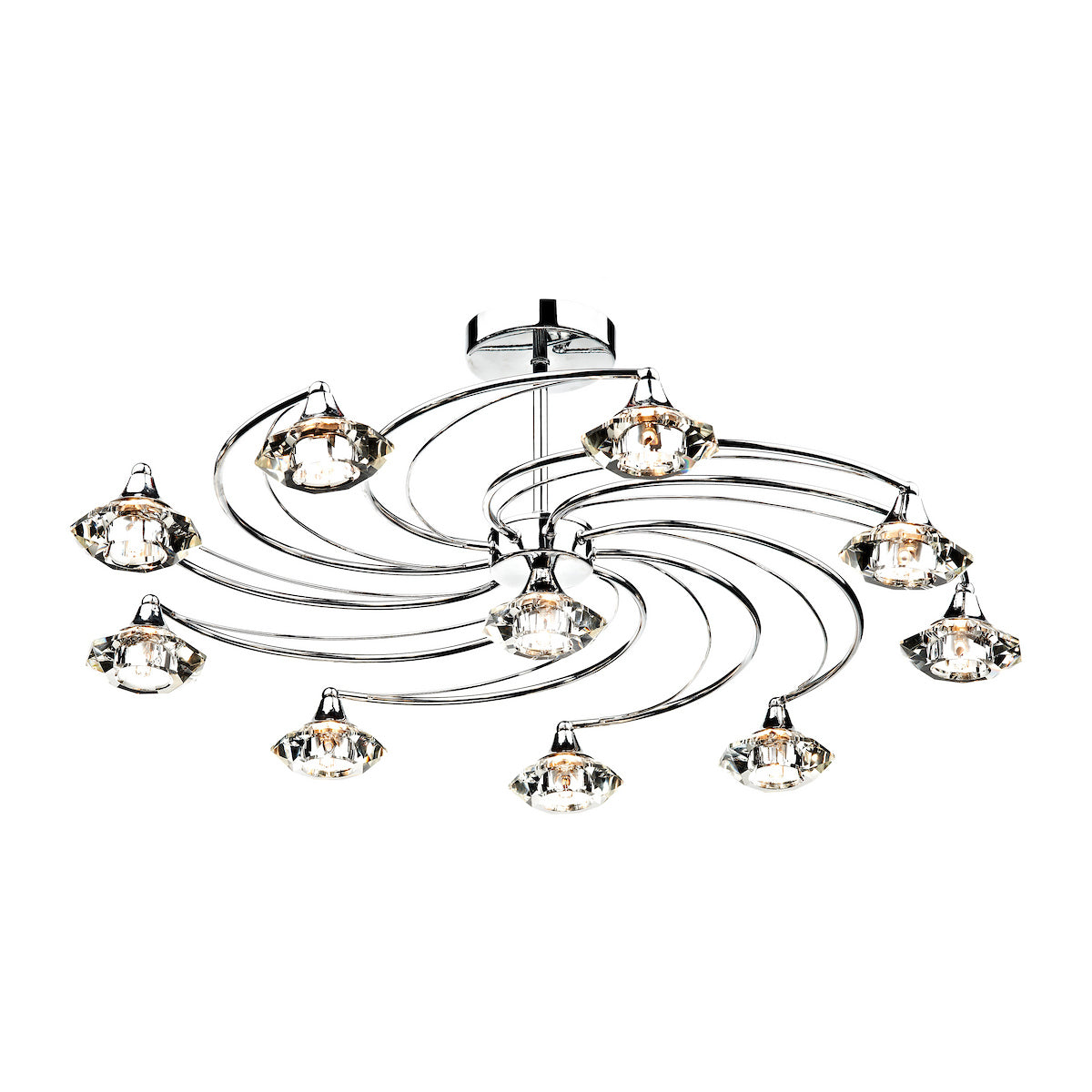 LUTHER 10LT SEMI FLUSH POL CHR