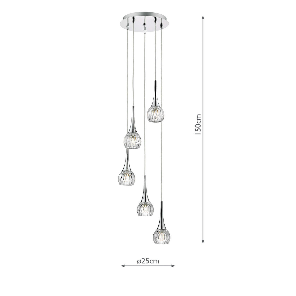 LYALL 5LT PENDANT POL CHR