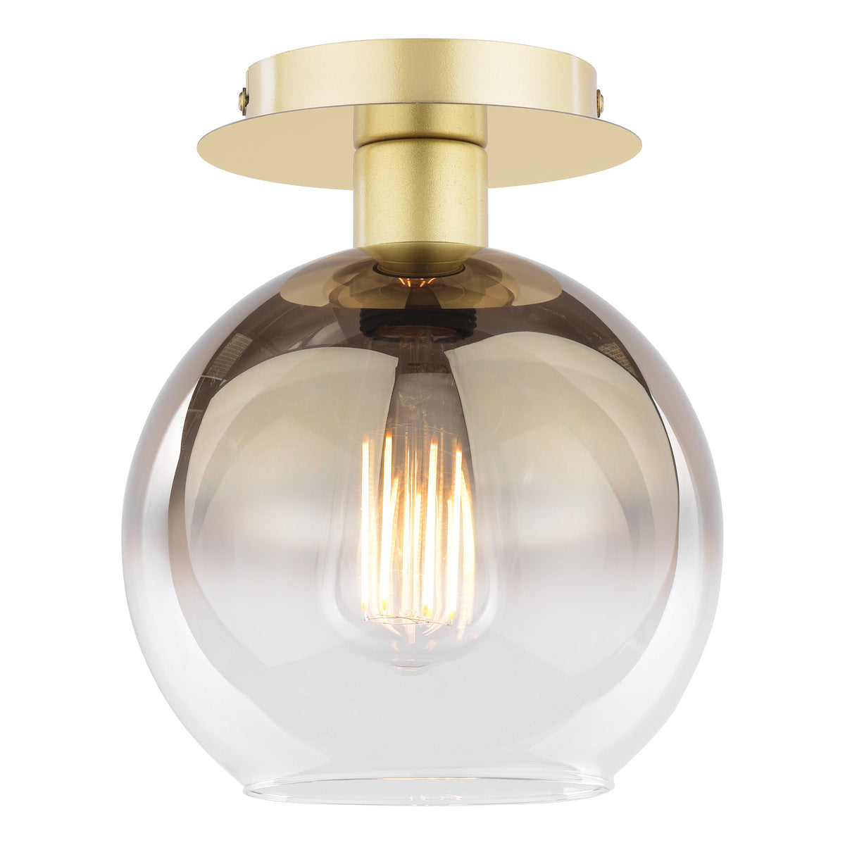 LYCIA 1LT FLUSH GOLD MIRROR OMBRE GLASS