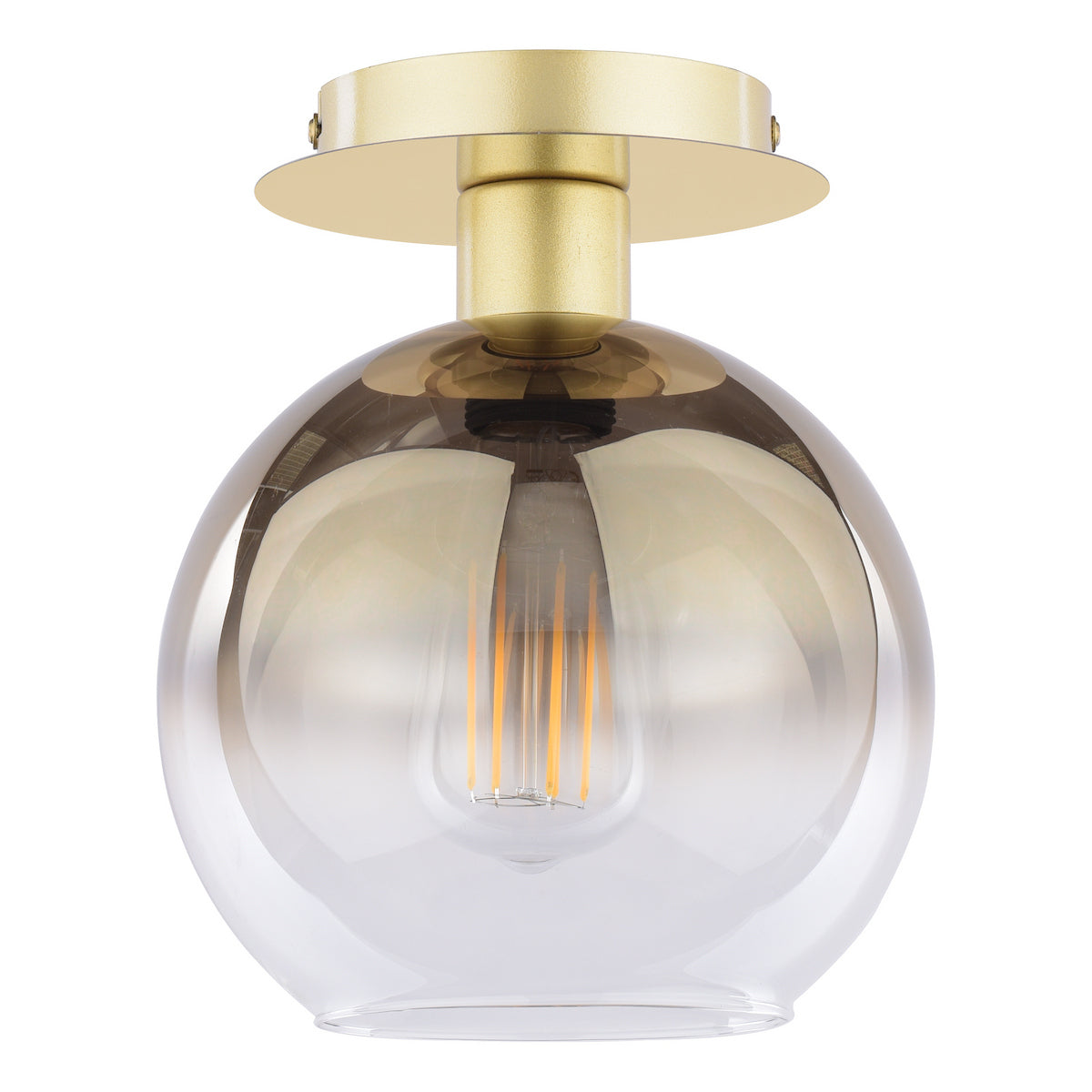 LYCIA 1LT FLUSH GOLD MIRROR OMBRE GLASS