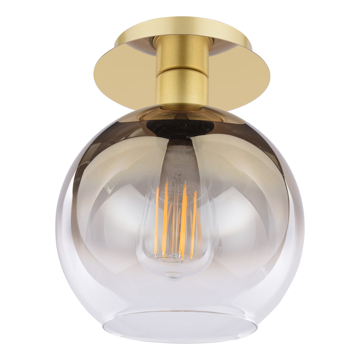 LYCIA 1LT FLUSH GOLD MIRROR OMBRE GLASS