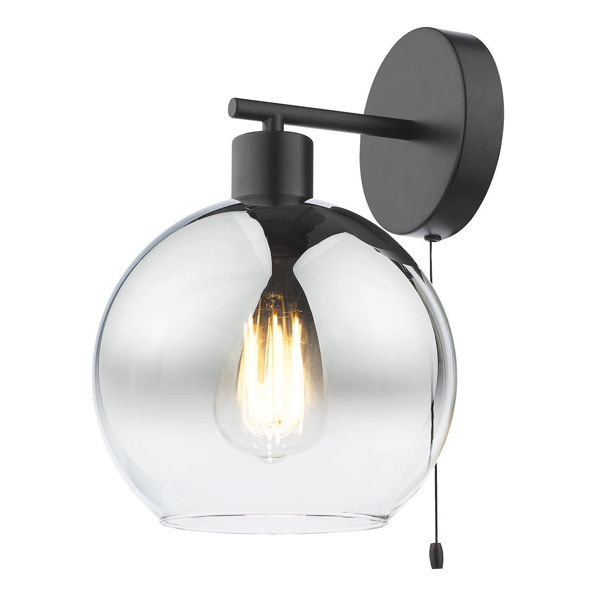 LYCIA 1LT W/LT BLACK MIRROR OMBRE GLASS
