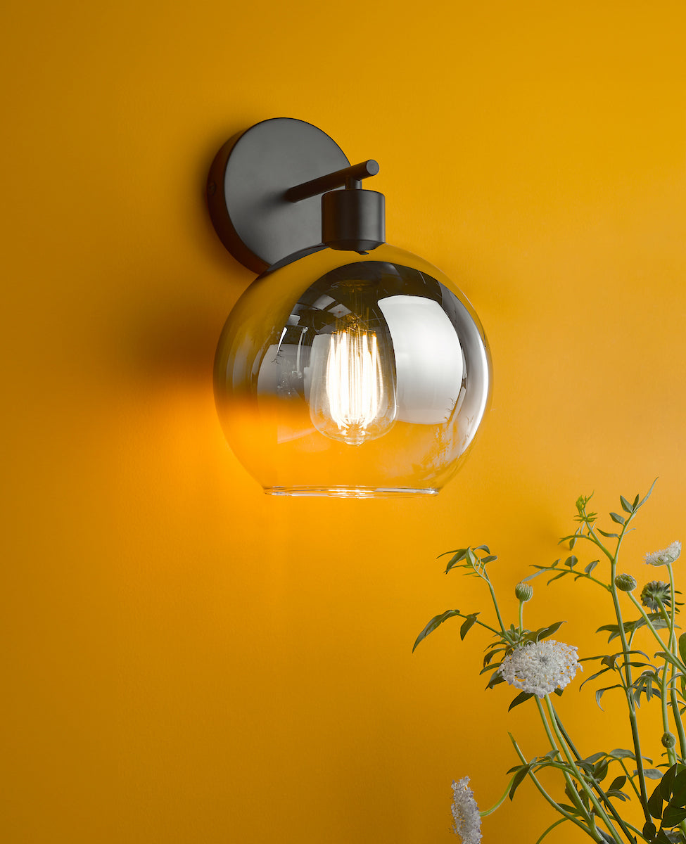 LYCIA 1LT W/LT BLACK MIRROR OMBRE GLASS