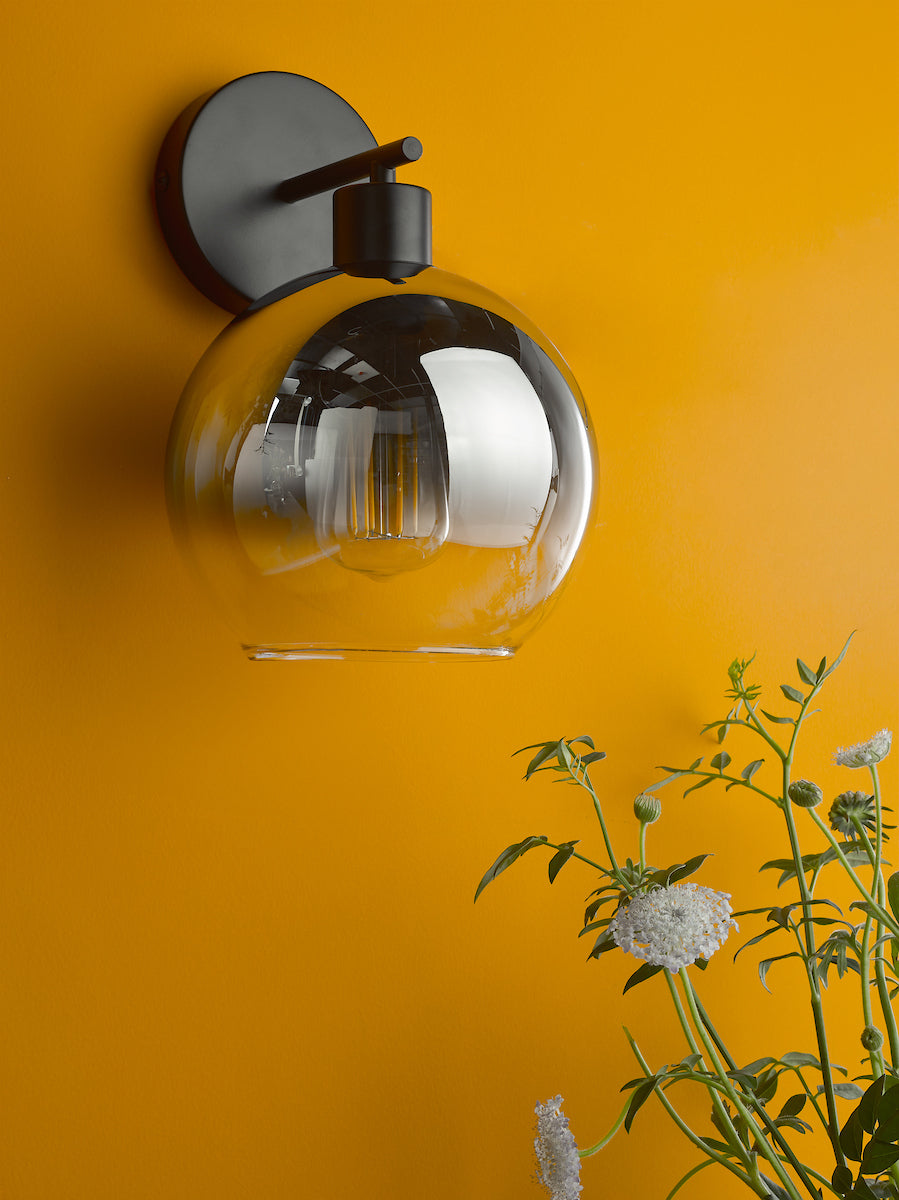 LYCIA 1LT W/LT BLACK MIRROR OMBRE GLASS