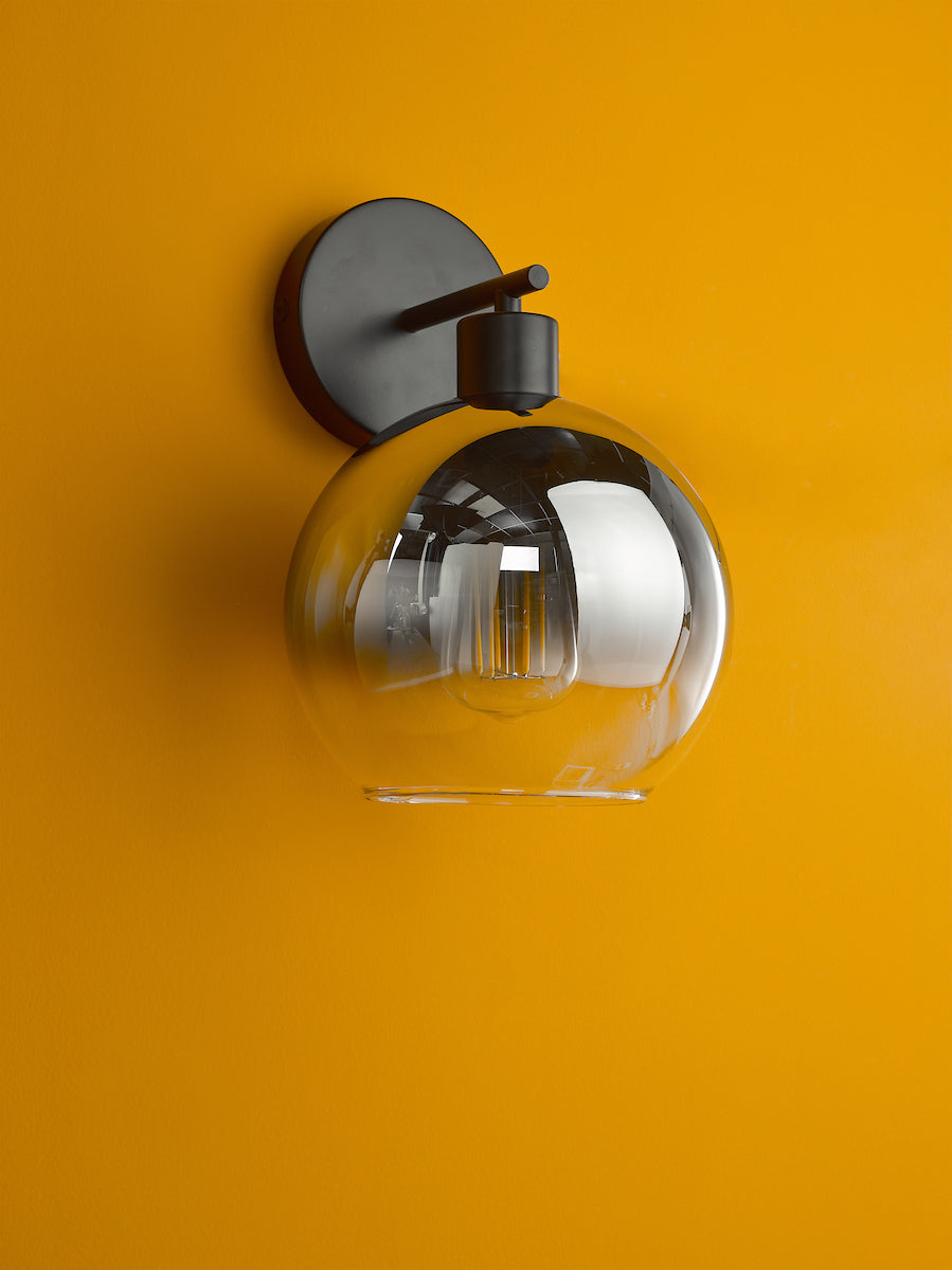 LYCIA 1LT W/LT BLACK MIRROR OMBRE GLASS