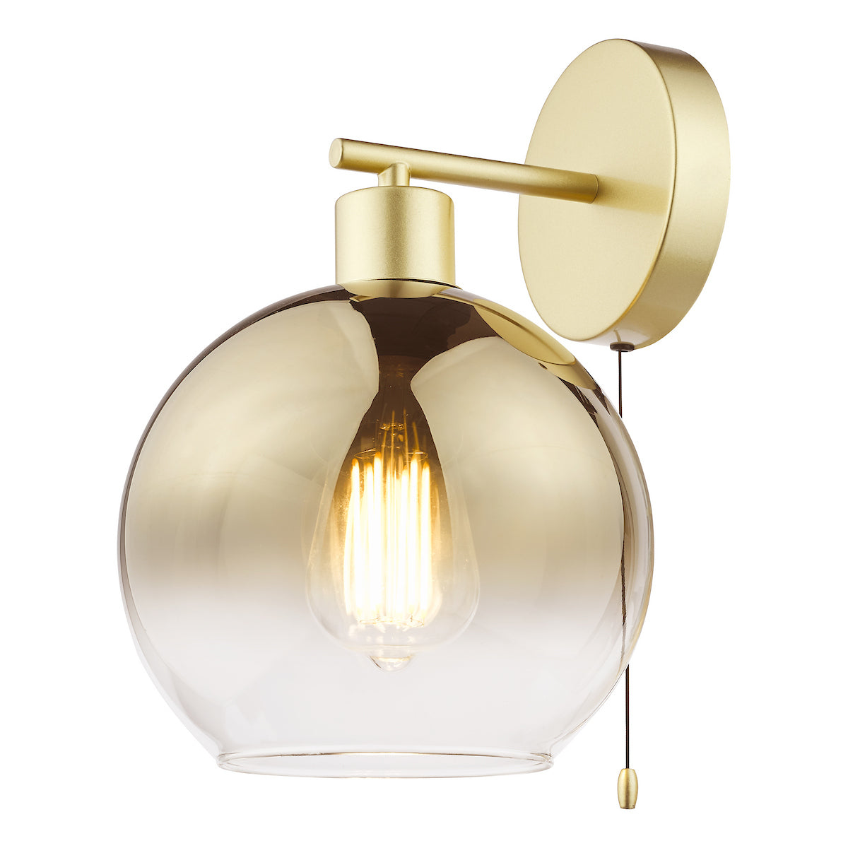 LYCIA 1LT W/LT GOLD MIRROR OMBRE GLASS