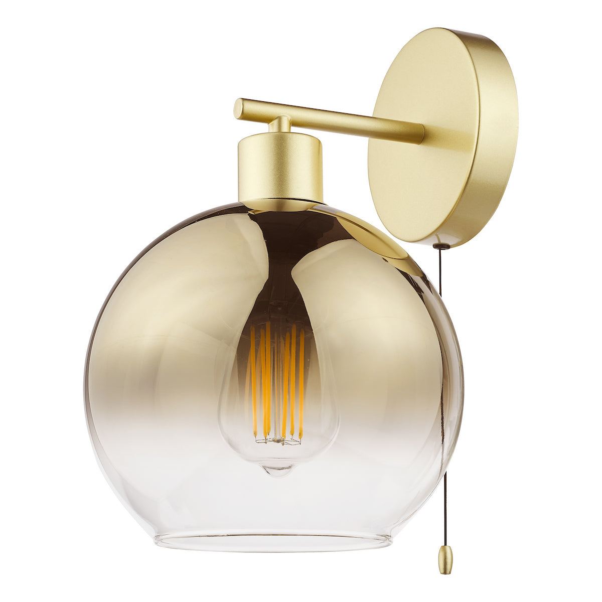 LYCIA 1LT W/LT GOLD MIRROR OMBRE GLASS