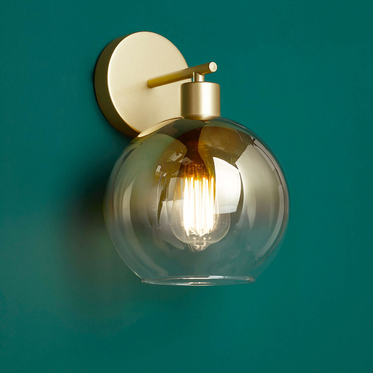 LYCIA 1LT W/LT GOLD MIRROR OMBRE GLASS