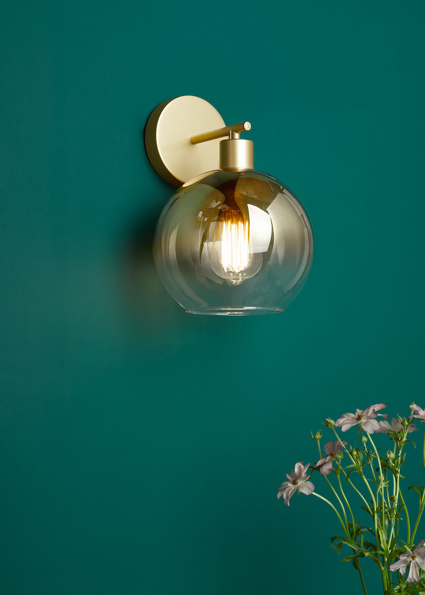 LYCIA 1LT W/LT GOLD MIRROR OMBRE GLASS