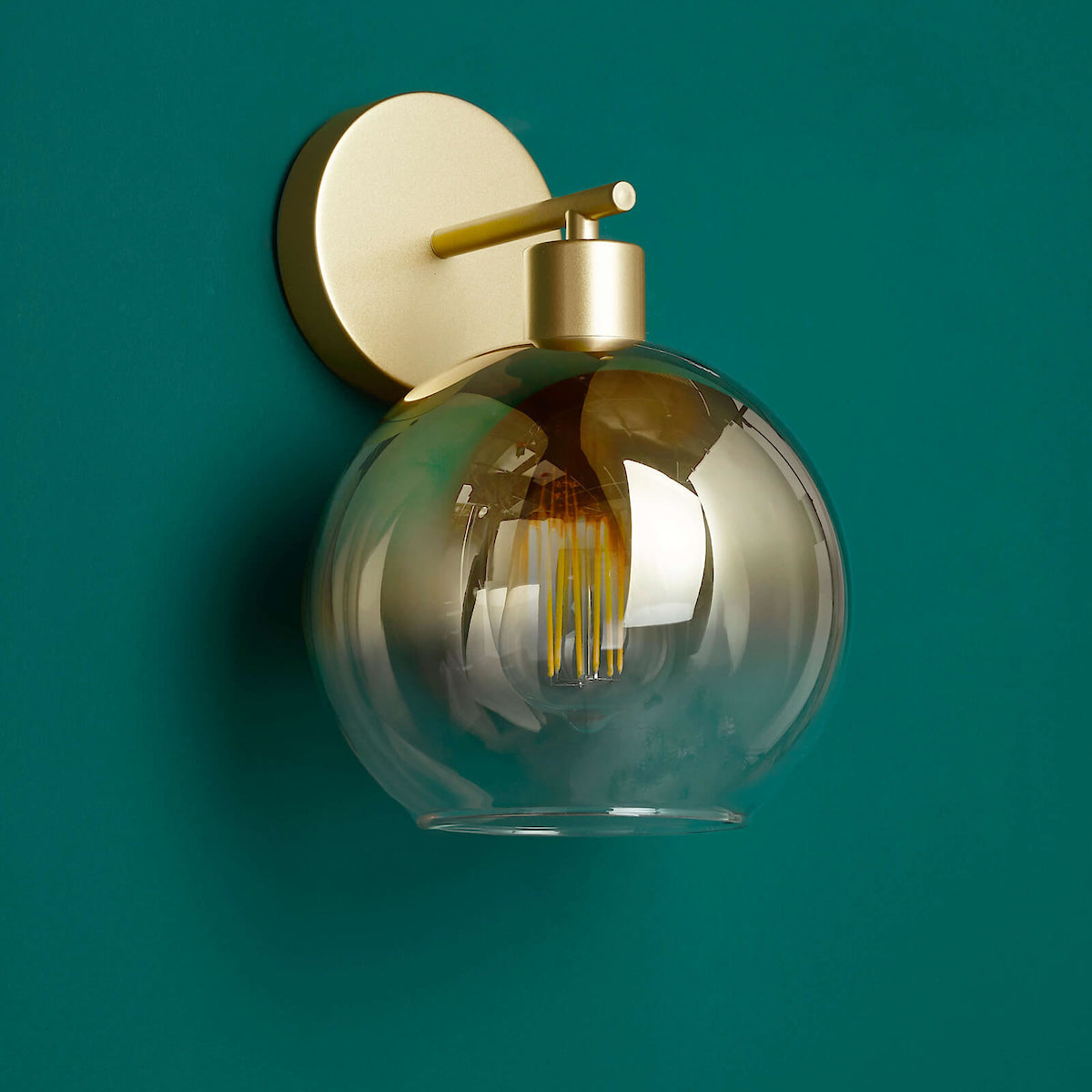 LYCIA 1LT W/LT GOLD MIRROR OMBRE GLASS