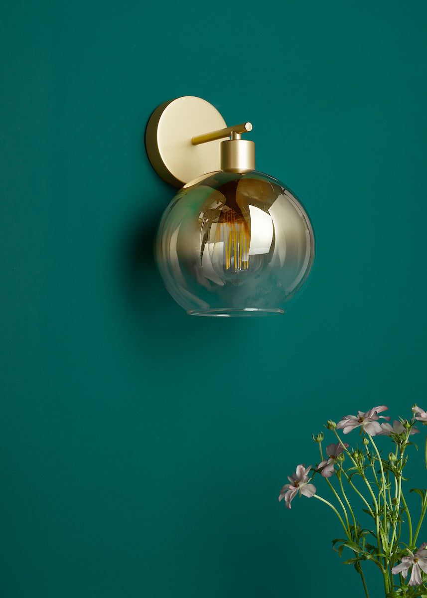 LYCIA 1LT W/LT GOLD MIRROR OMBRE GLASS