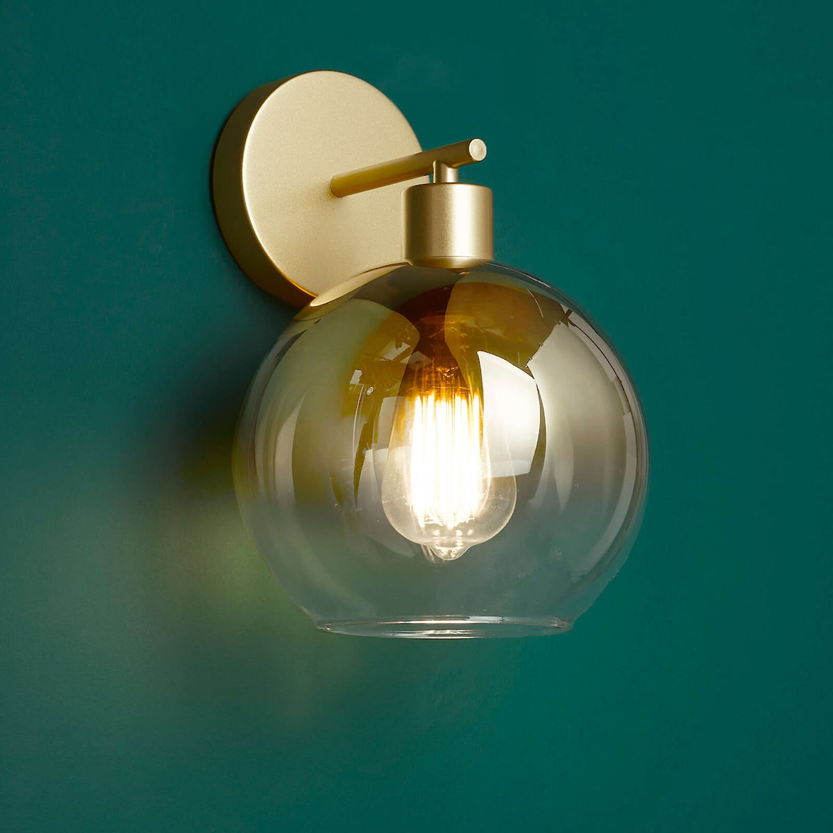 LYCIA 1LT W/LT GOLD MIRROR OMBRE GLASS
