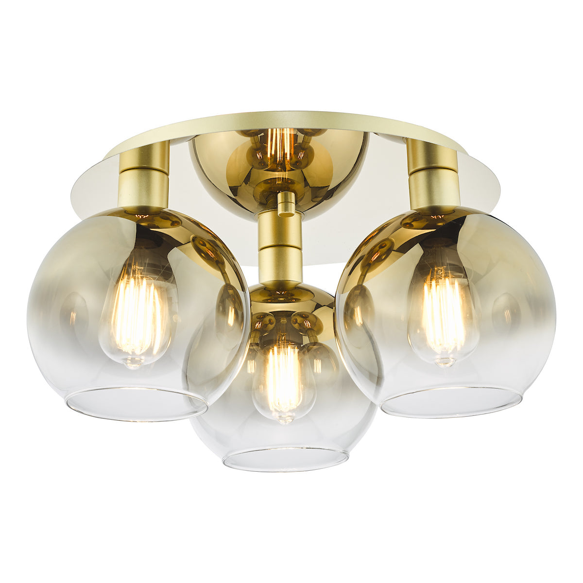 LYCIA 3LT FLUSH GOLD WITH MIRROR OMBRE GLASS