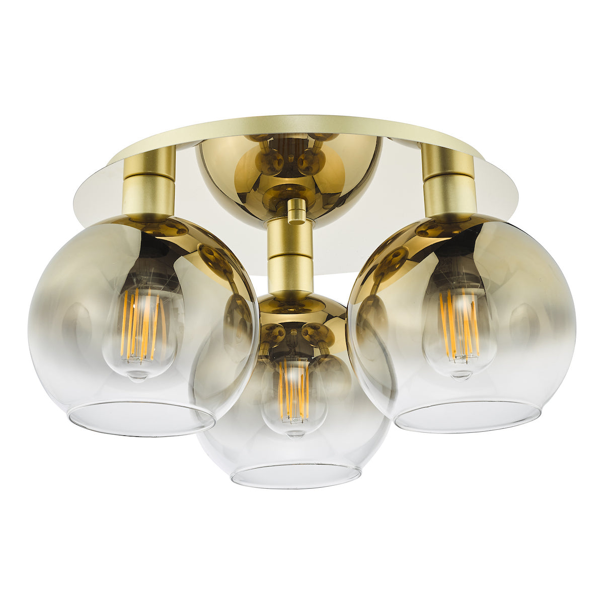 LYCIA 3LT FLUSH GOLD WITH MIRROR OMBRE GLASS