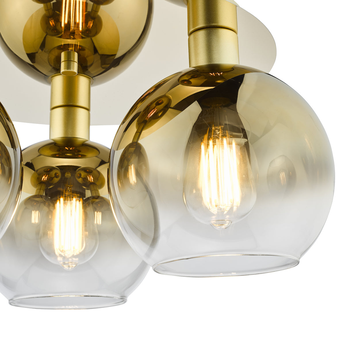 LYCIA 3LT FLUSH GOLD WITH MIRROR OMBRE GLASS
