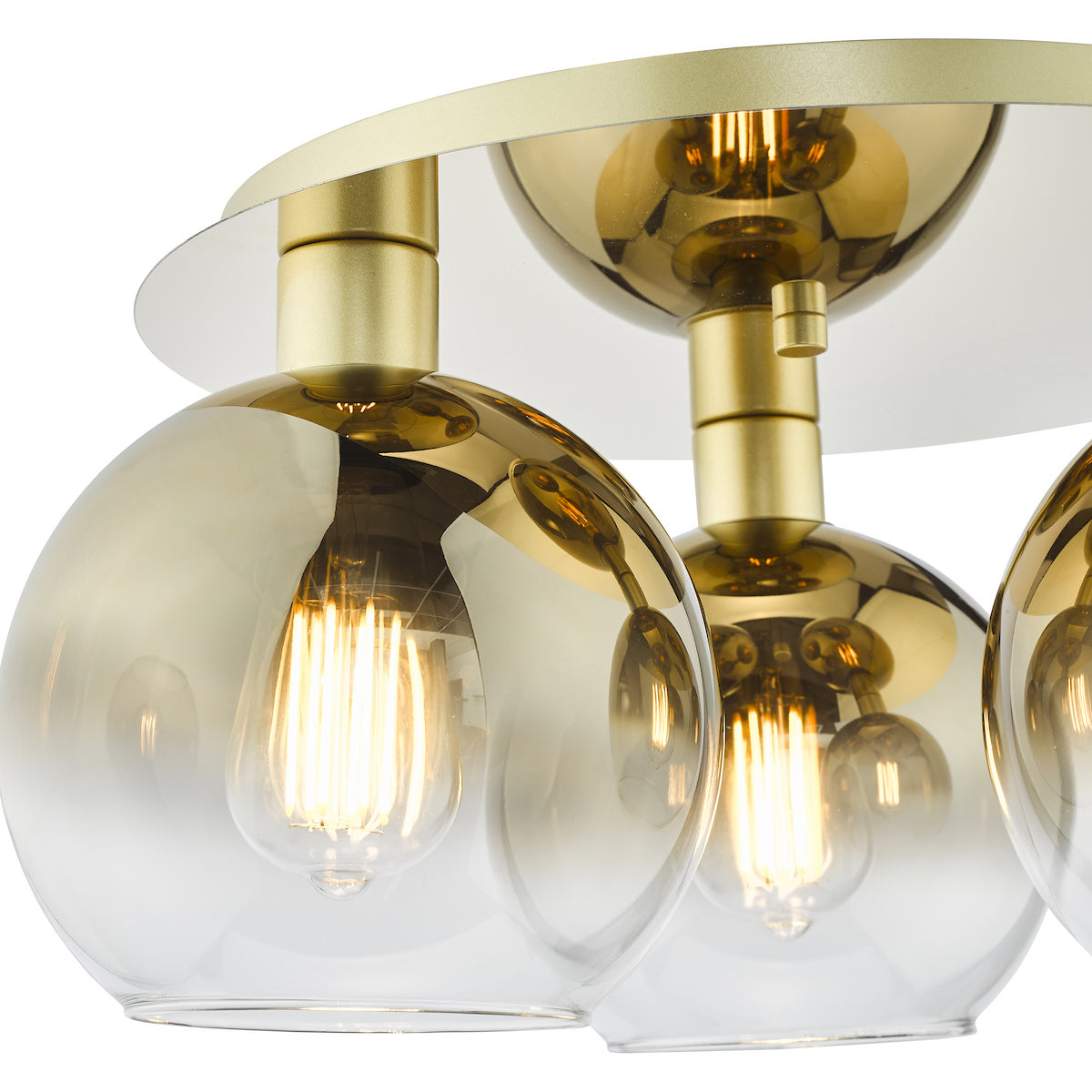 LYCIA 3LT FLUSH GOLD WITH MIRROR OMBRE GLASS