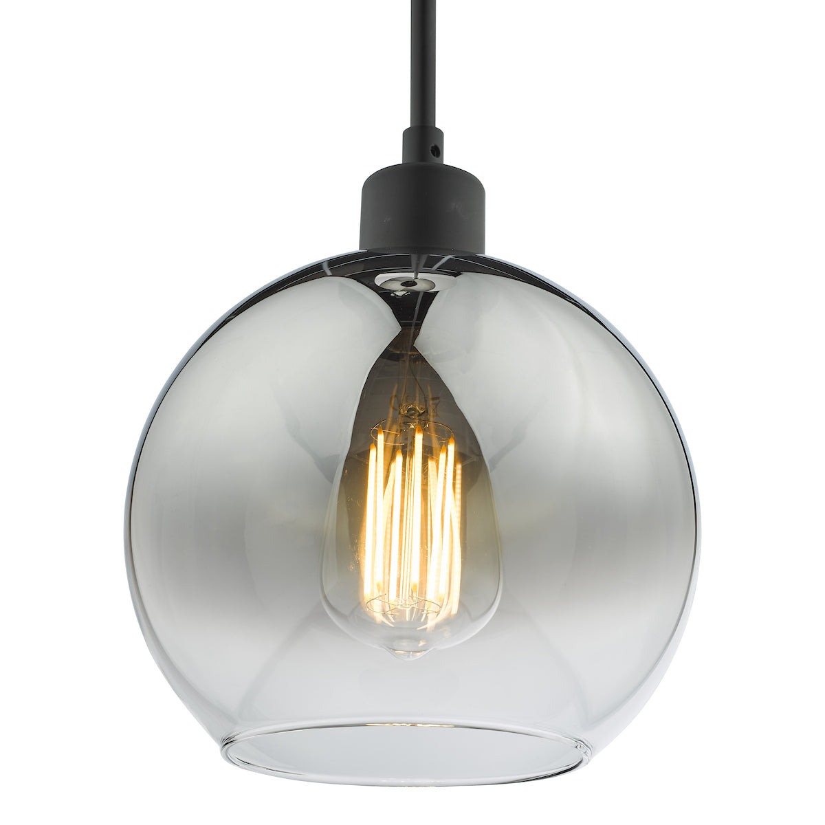 LYCIA 1LT PENDANT BLACK MIRROR OMBRE GLASS
