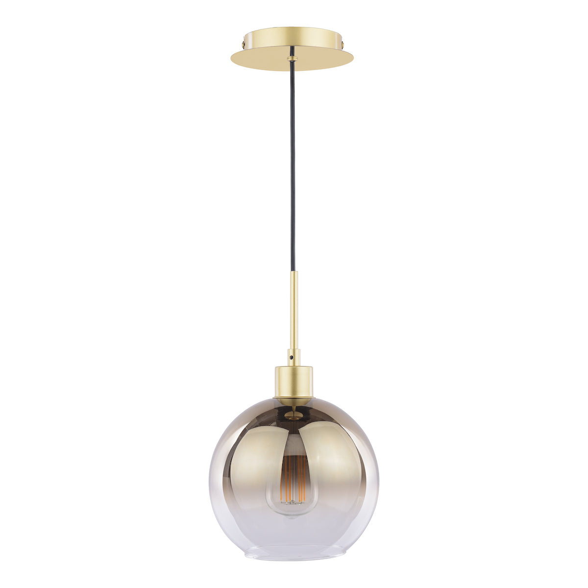 LYCIA 1LT PENDANT GOLD MIRROR OMBRE GLASS