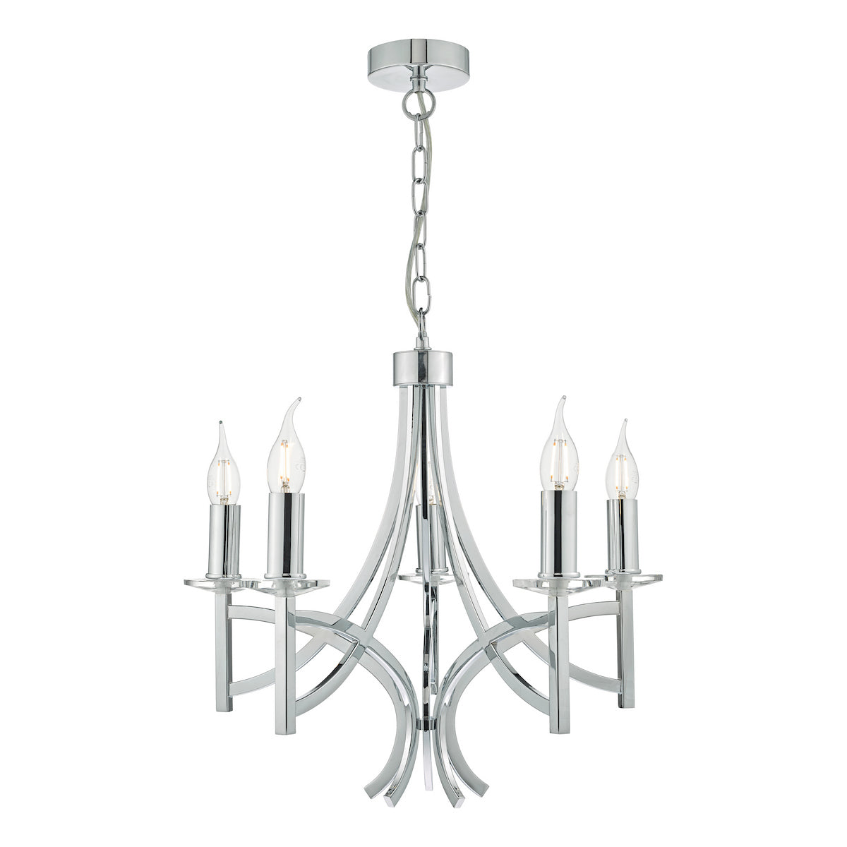 LYON 5LT PENDANT POL CHR/CRYSTAL