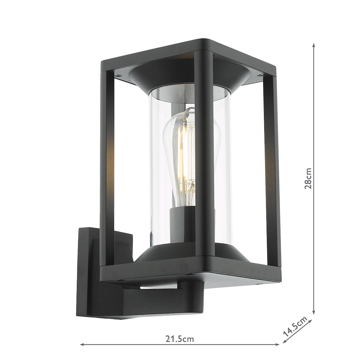 MACKENZIE IP65 WALL LIGHT BLACK