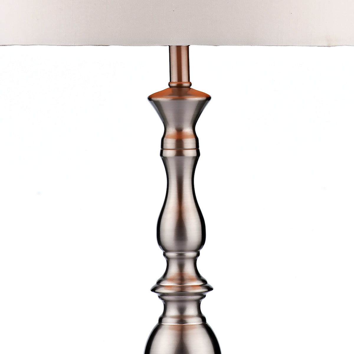 MADRID TABLE LAMP SATIN CHROME CW SHADE