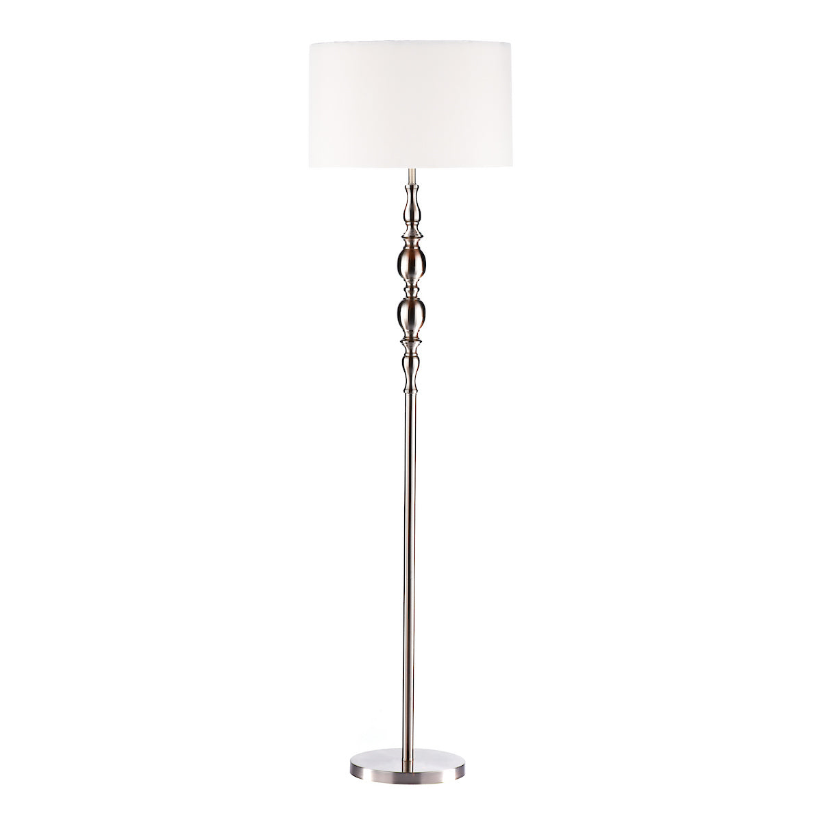 MADRID FLOOR LAMP SATIN CHROME CW SHADE