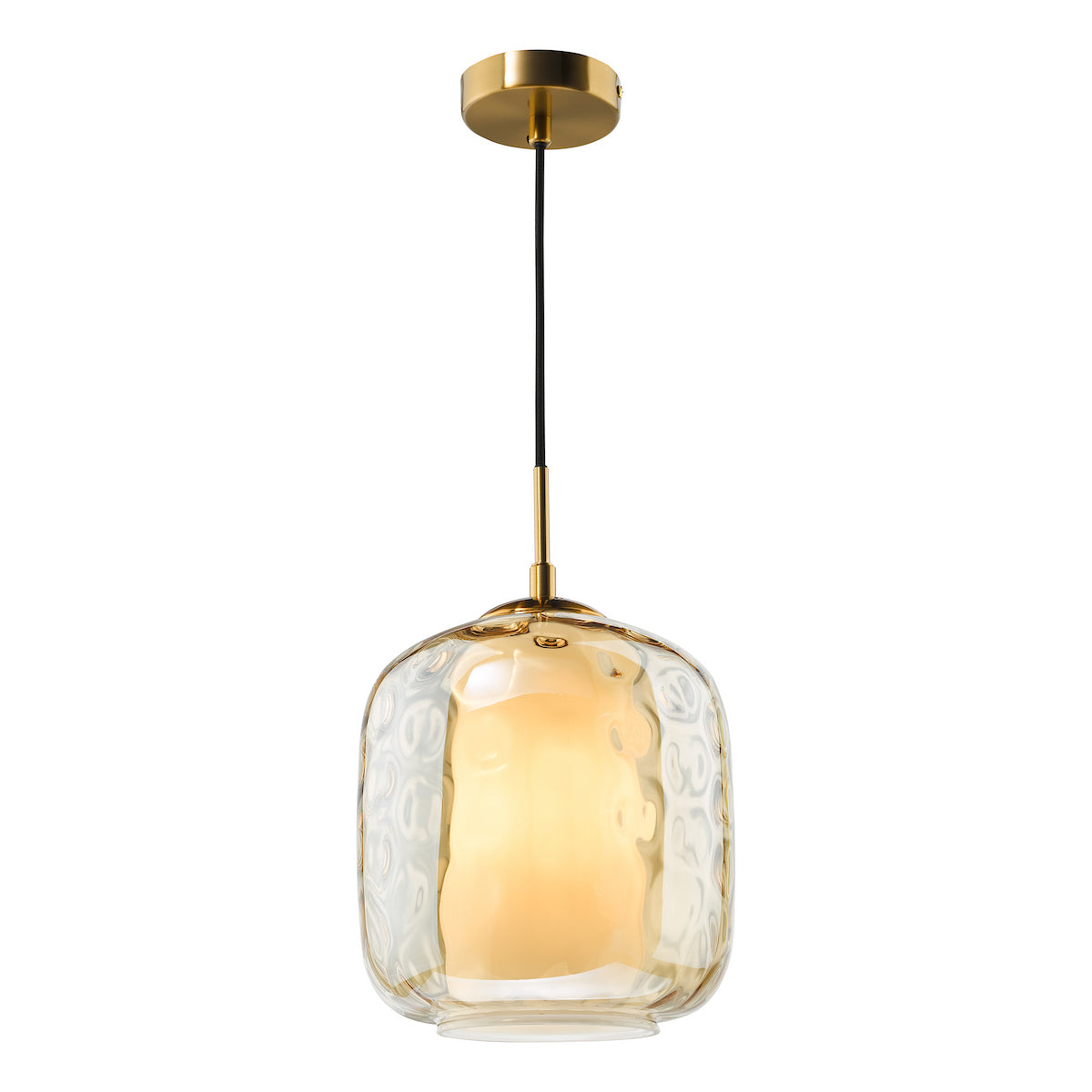 MAJELLA 1LT PENDANT AGED BRASS WITH CHAMPAGNE GLS