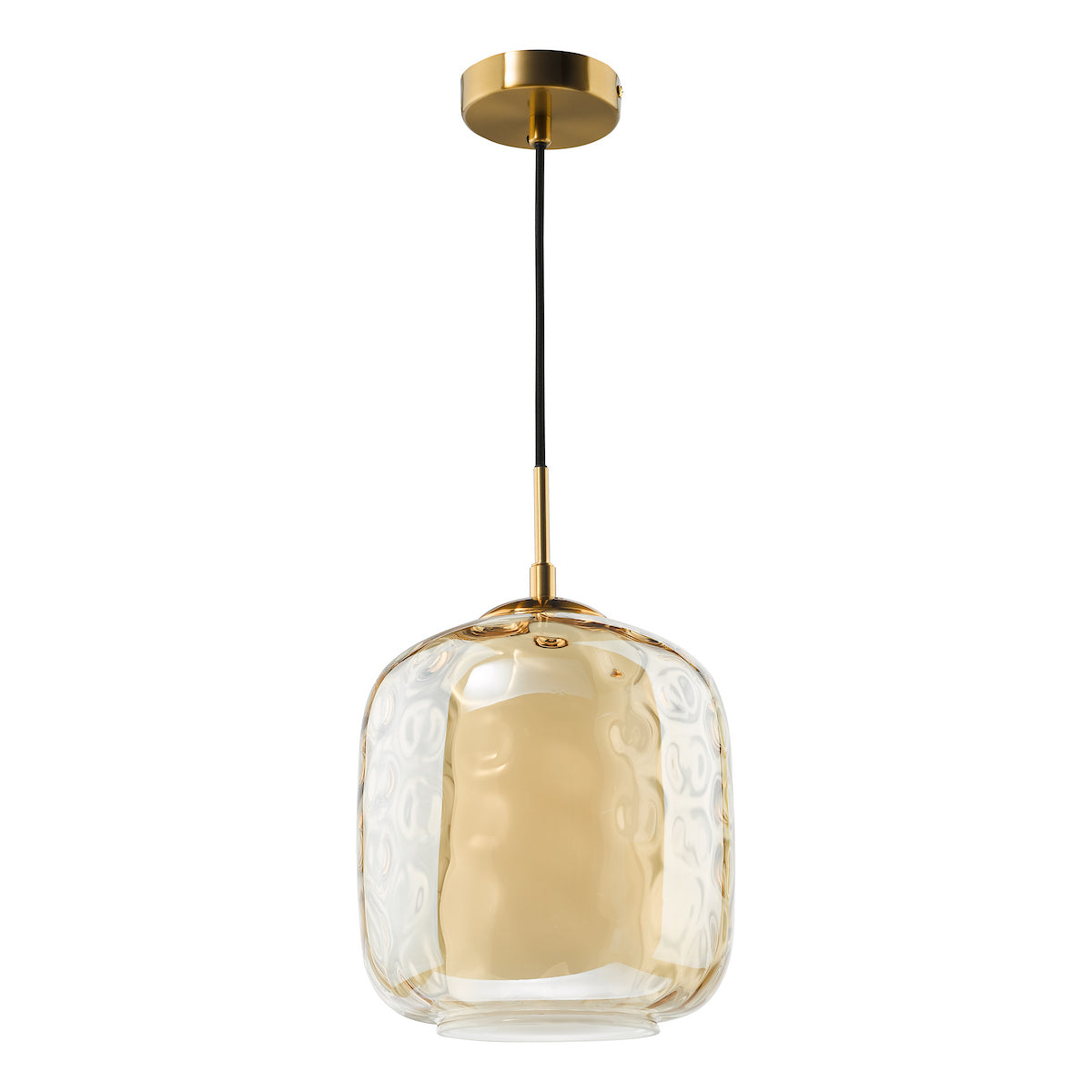 MAJELLA 1LT PENDANT AGED BRASS WITH CHAMPAGNE GLS