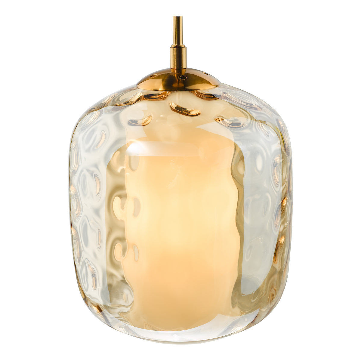 MAJELLA 1LT PENDANT AGED BRASS WITH CHAMPAGNE GLS