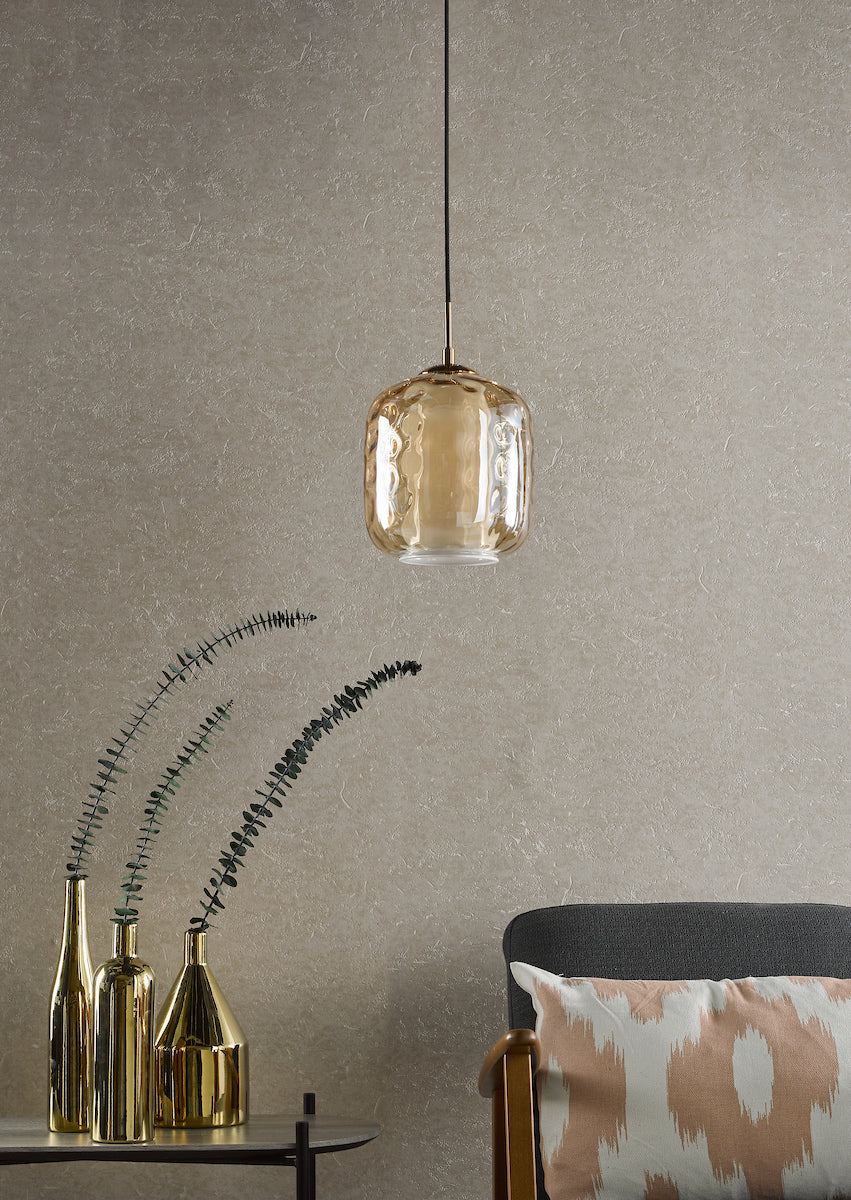 MAJELLA 1LT PENDANT AGED BRASS WITH CHAMPAGNE GLS