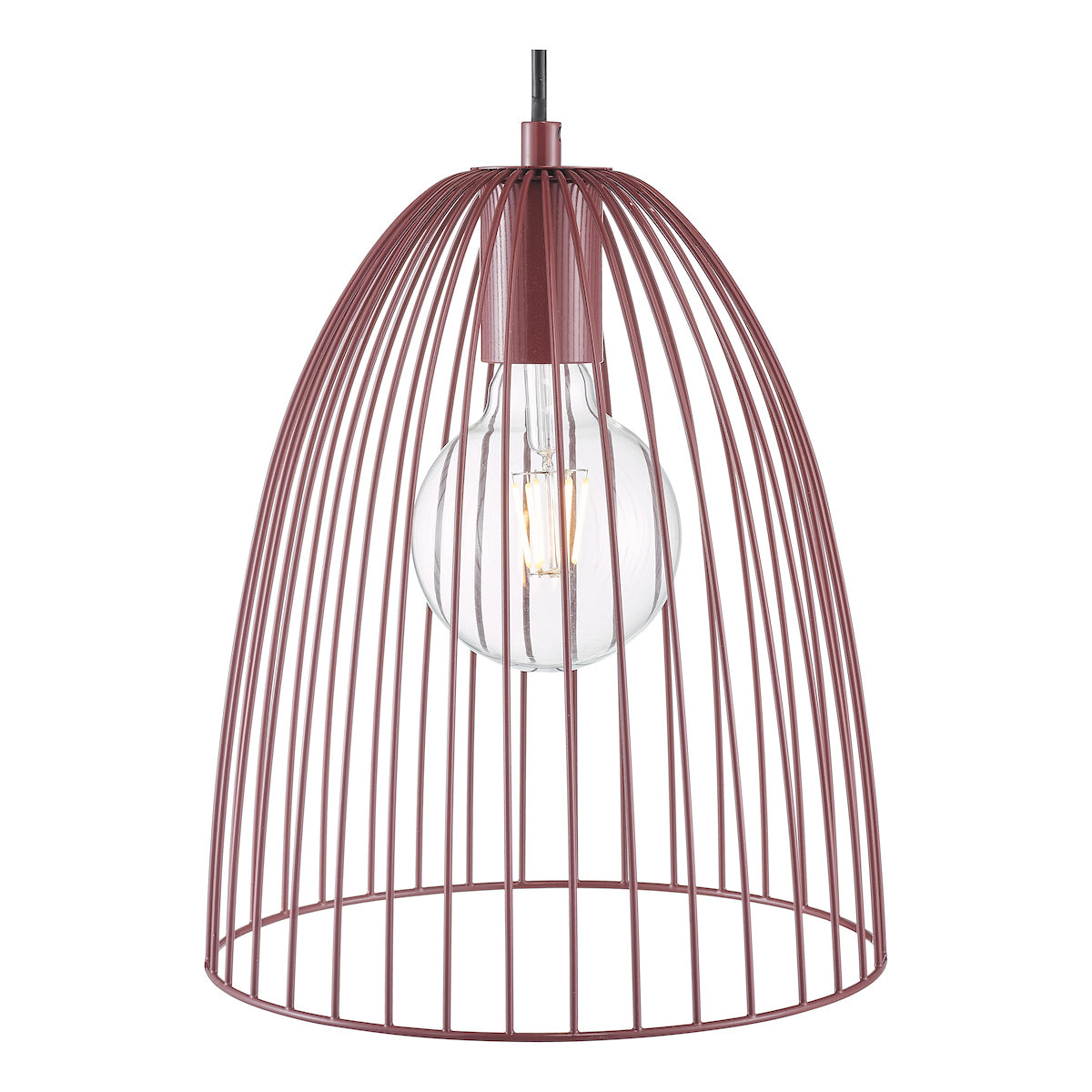 MAYA 1LT CAGE PENDANT BURGANDY
