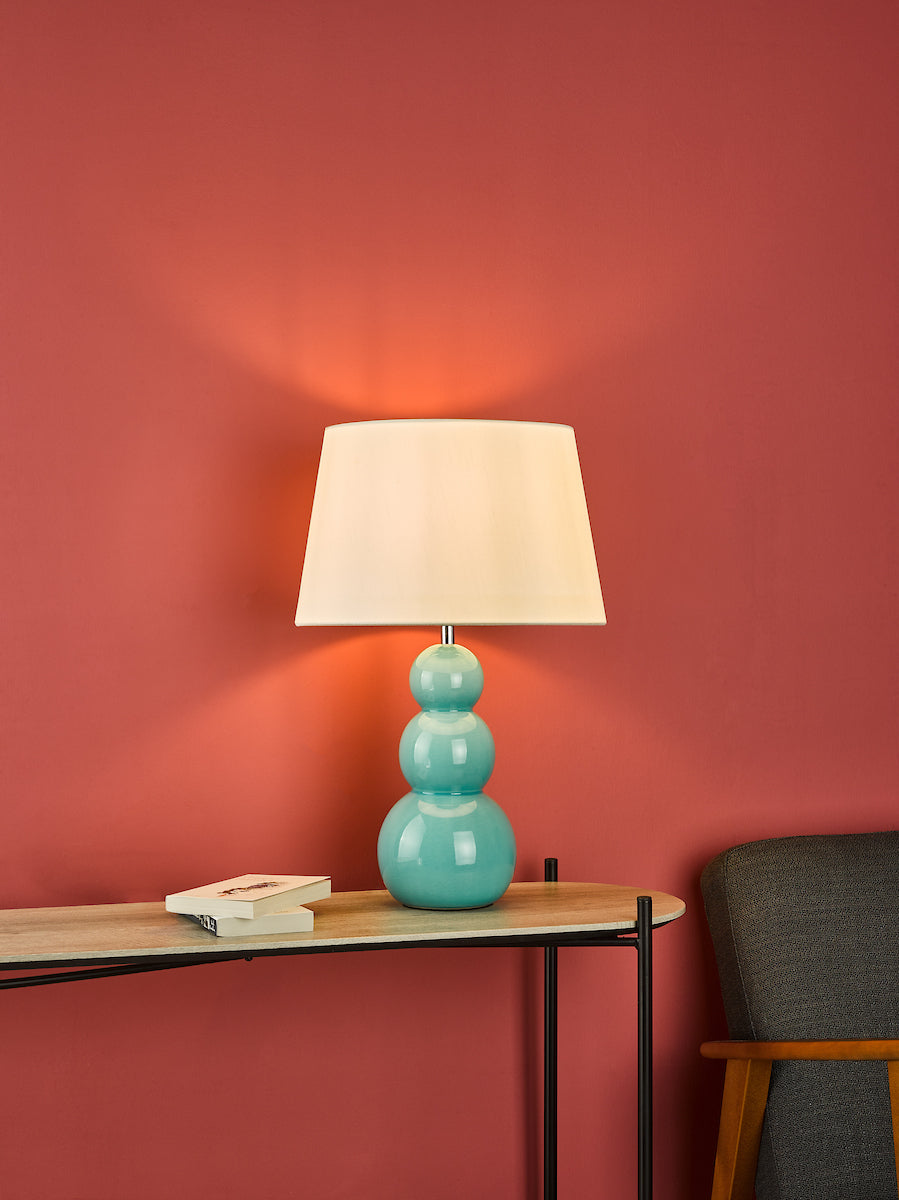 CEZANNE FAUX SILK DRUM SHADE 35CM WHITE