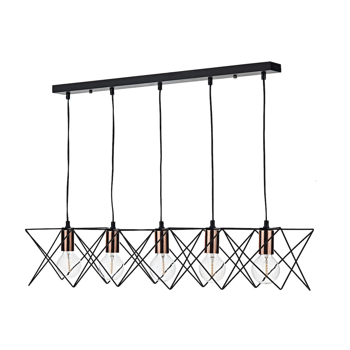 MIDI 5LT BAR PENDANT BLACK AND COPPER