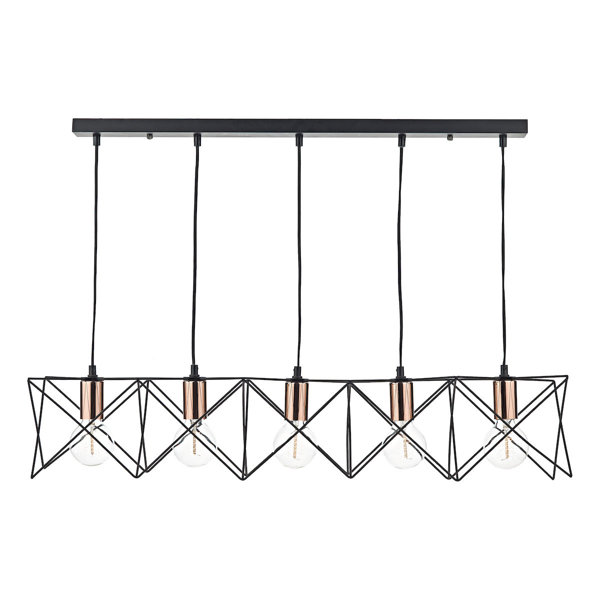 MIDI 5LT BAR PENDANT BLACK AND COPPER