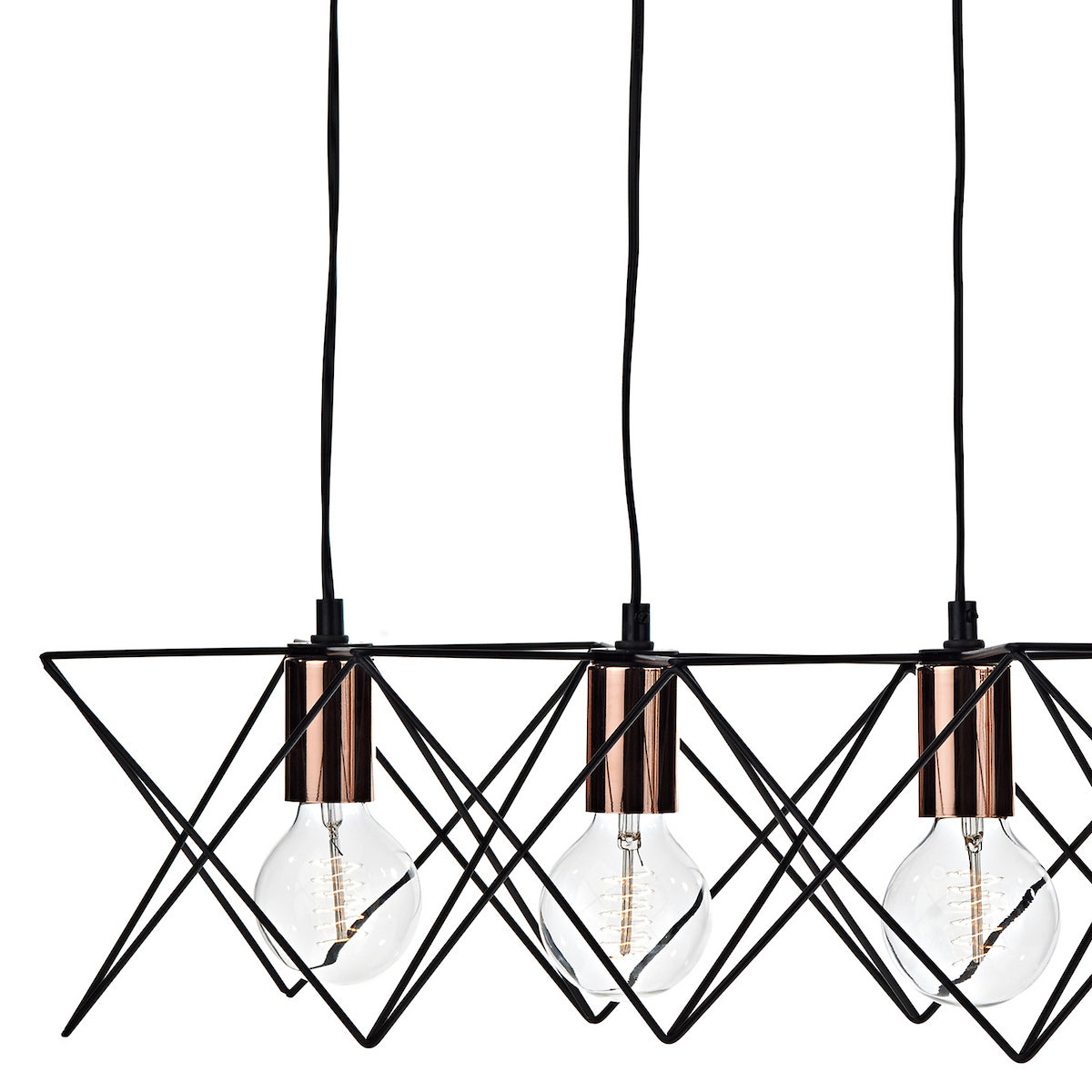 MIDI 5LT BAR PENDANT BLACK AND COPPER