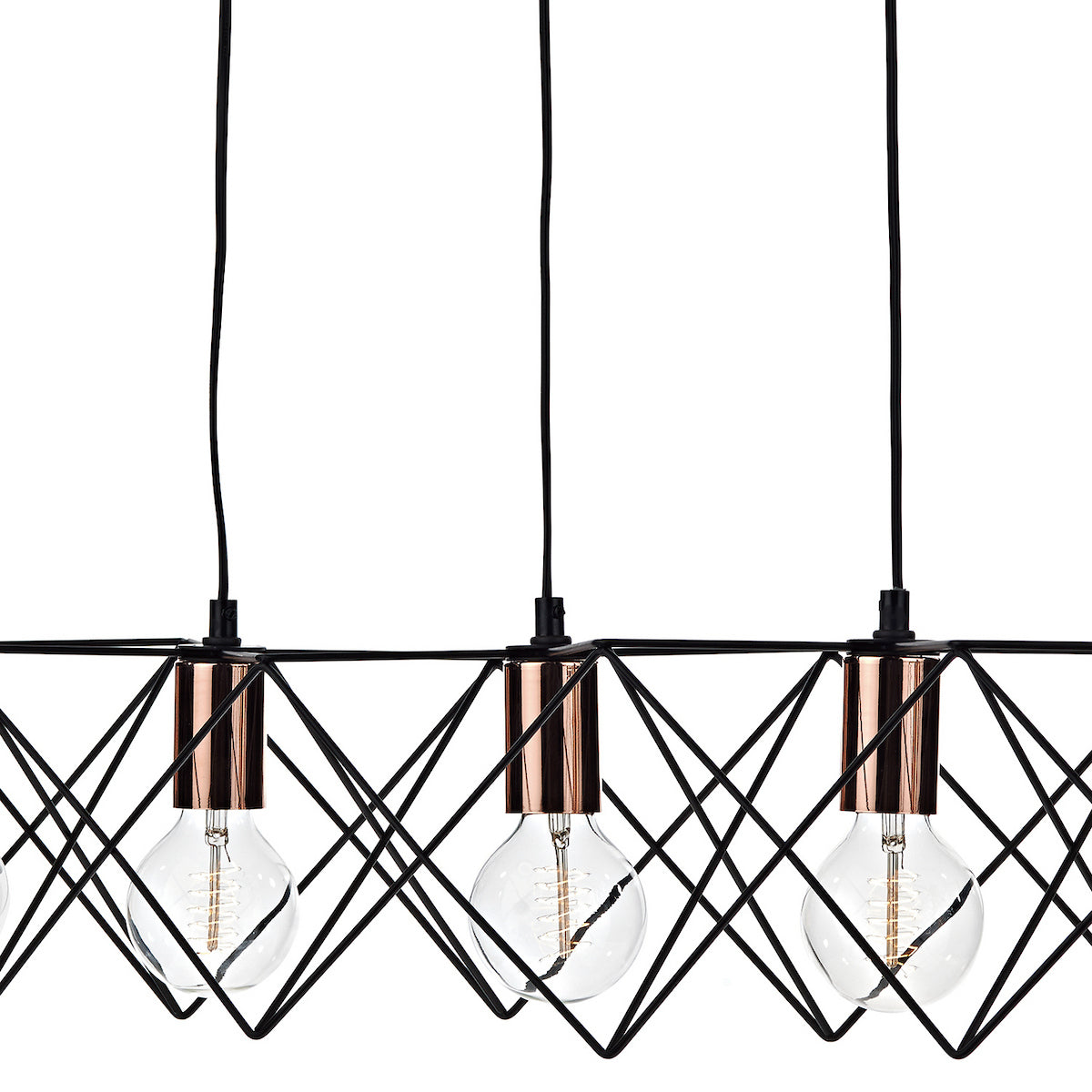 MIDI 5LT BAR PENDANT BLACK AND COPPER