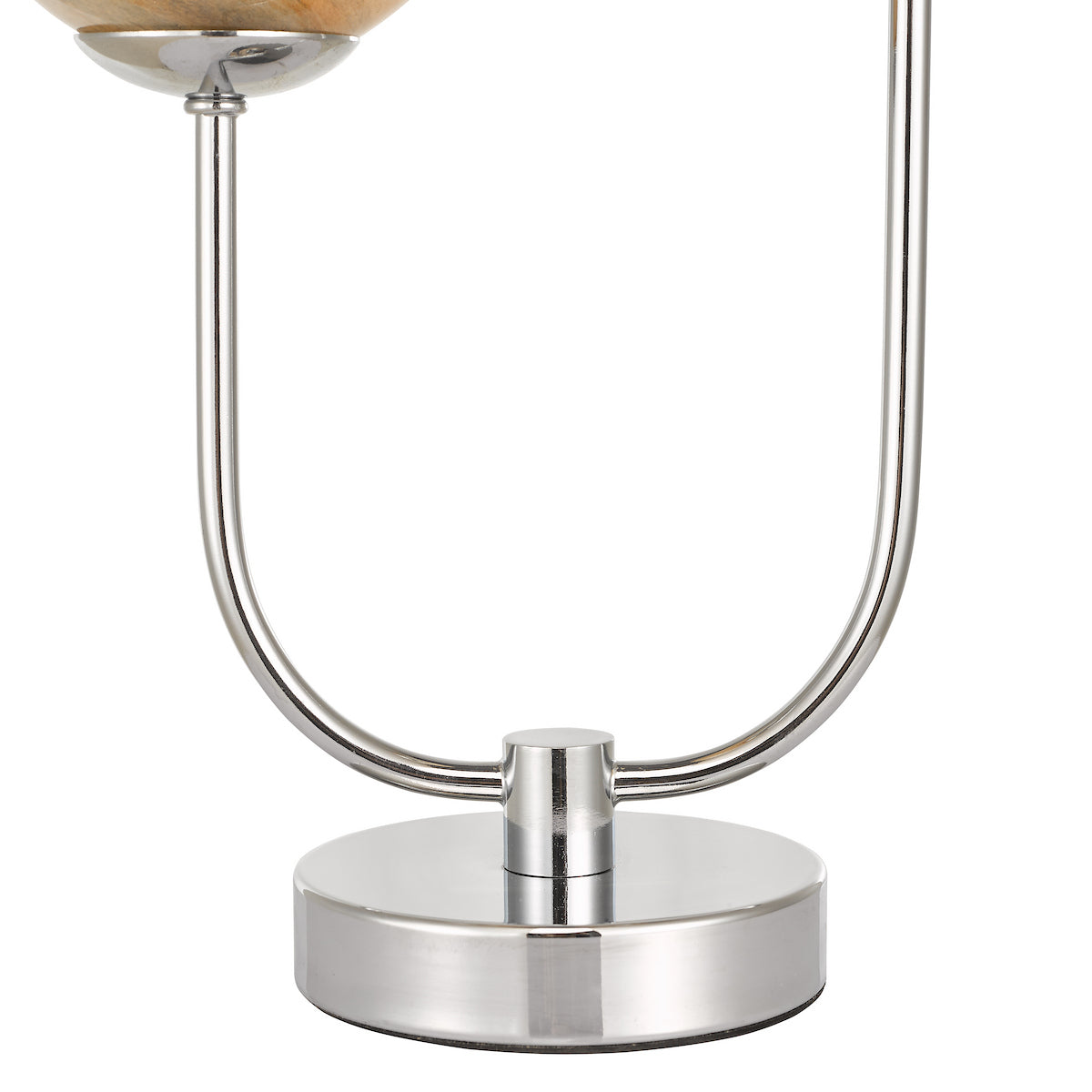 MIKARA 2LT TABLE LAMP MARBLE EFFECT GLASS & POL CH