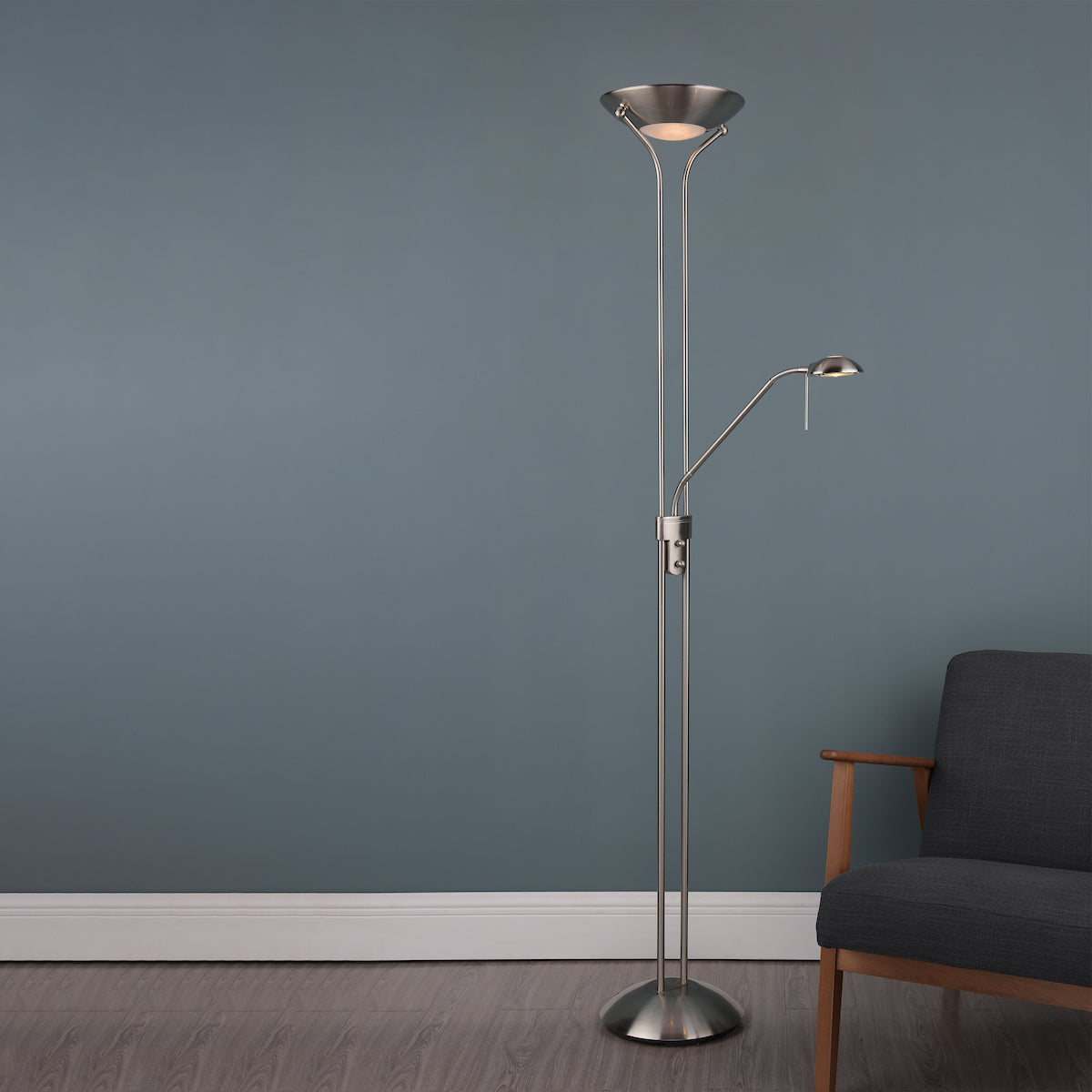 MONTANA MOTHER AND CHILD FLOOR LAMP SAT CHROME