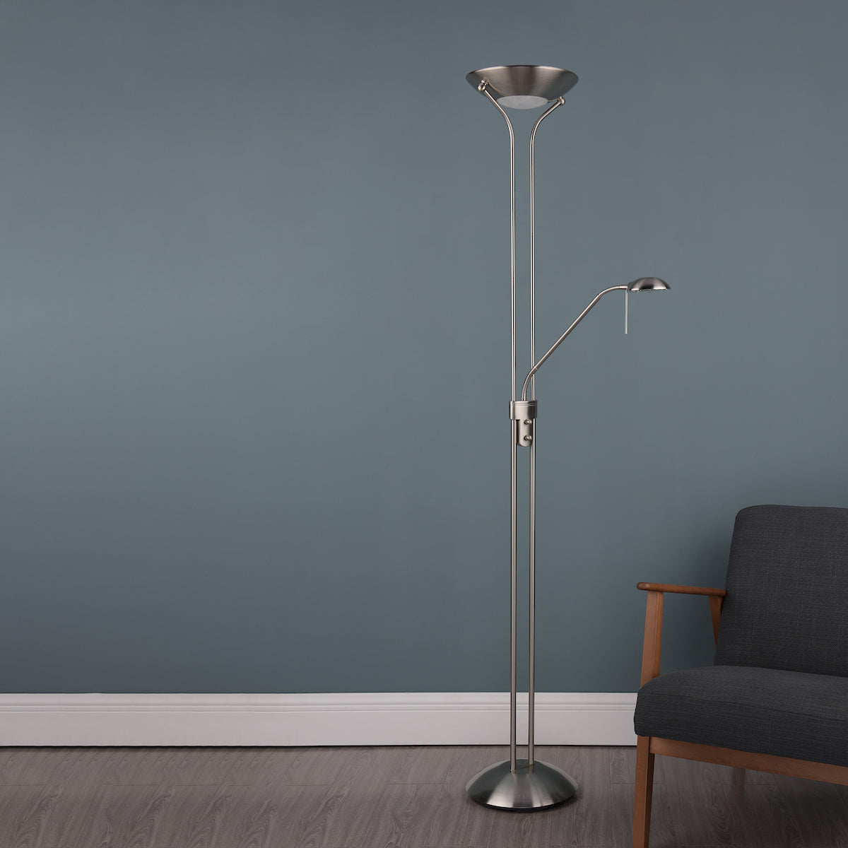 MONTANA MOTHER AND CHILD FLOOR LAMP SAT CHROME