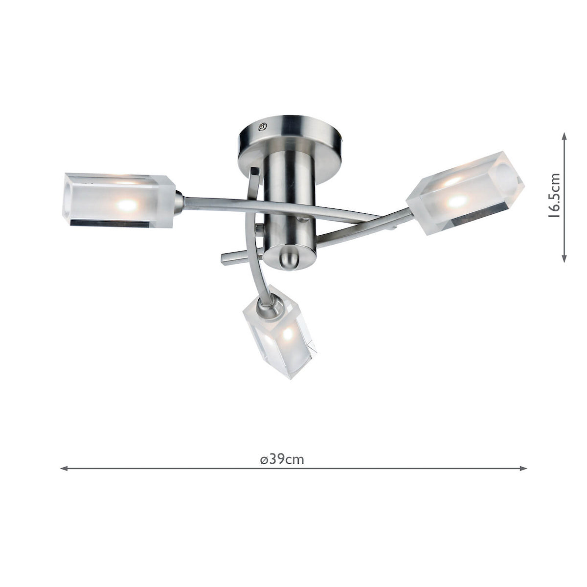 MORGAN 3LT SEMI FLUSH SAT CHR