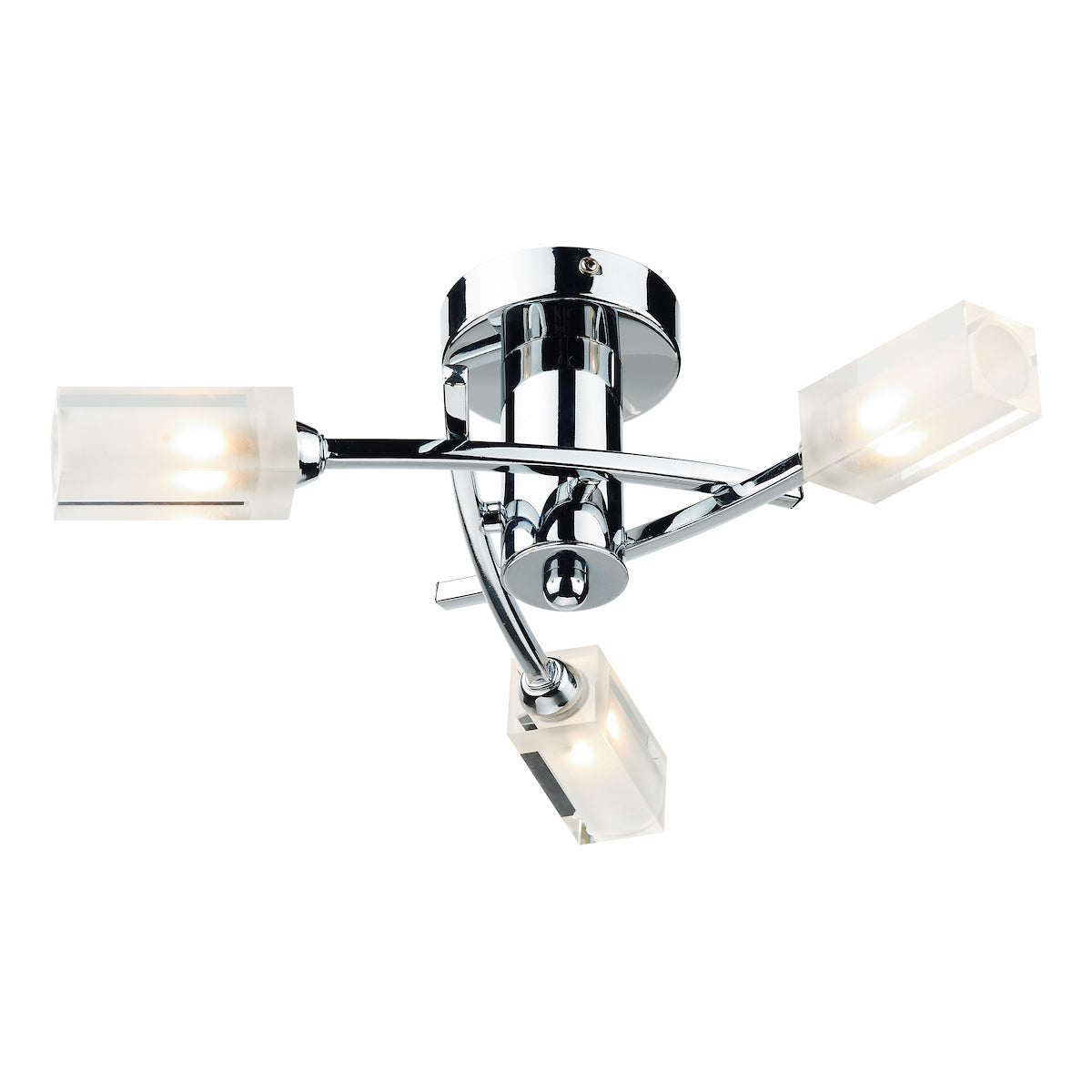 MORGAN 3LT SEMI FLUSH POL CHR
