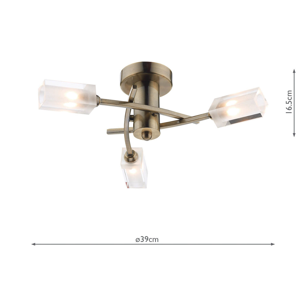 MORGAN 3LT SEMI FLUSH ANT BRA