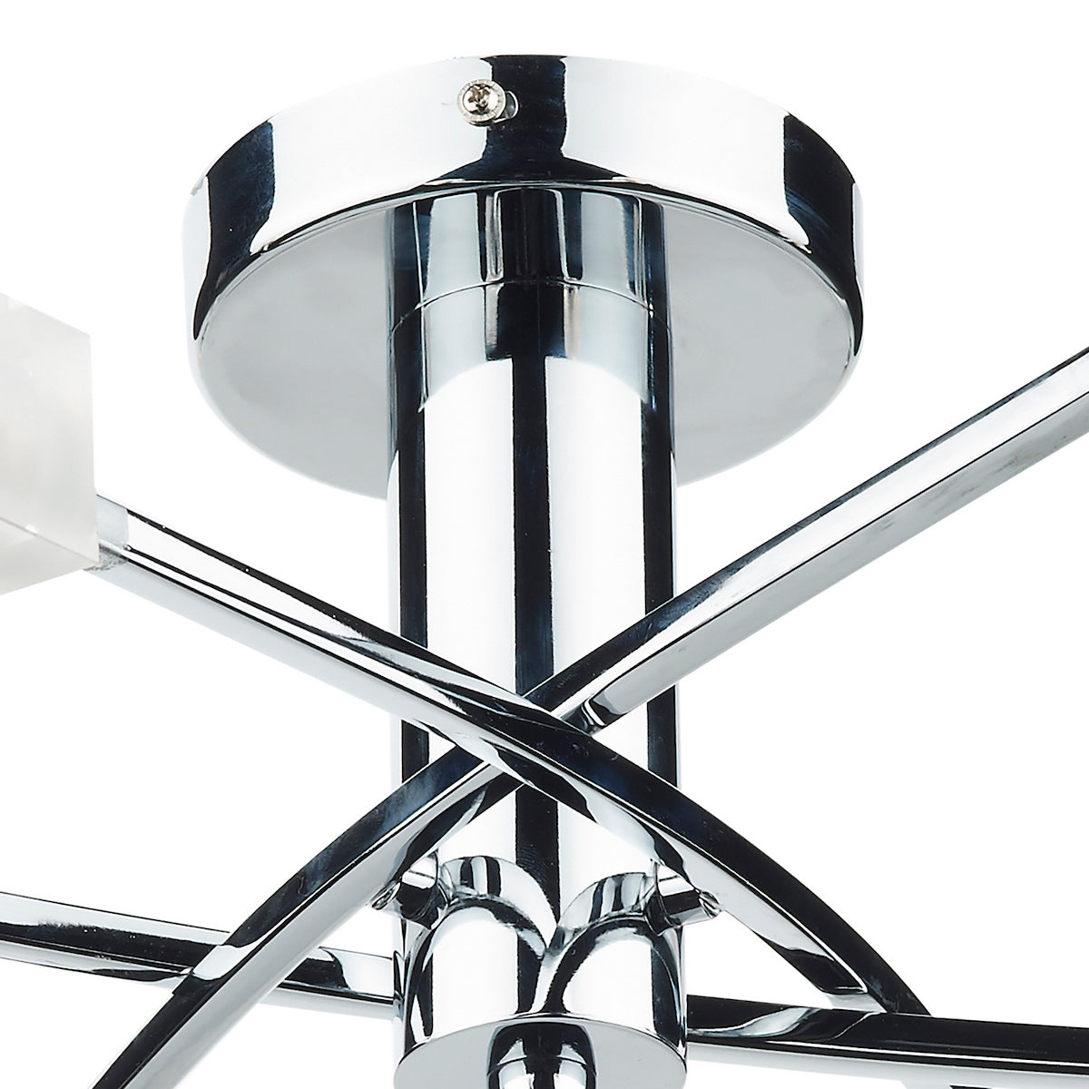 MORGAN 6LT SEMI FLUSH POL CHR