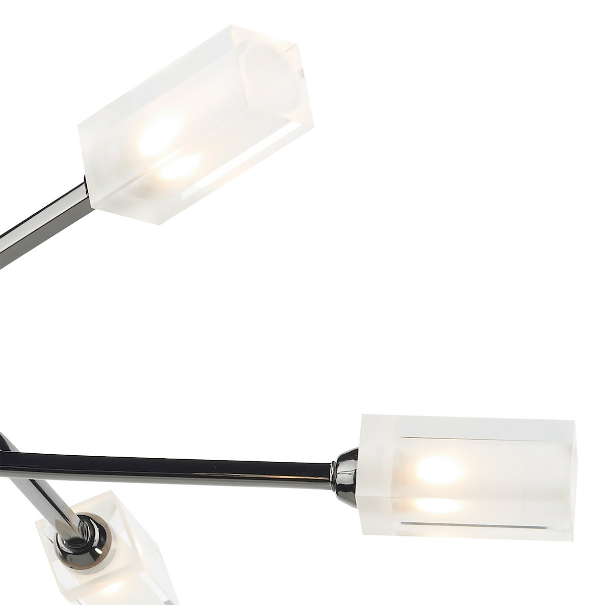 MORGAN 6LT SEMI FLUSH BLK CHR