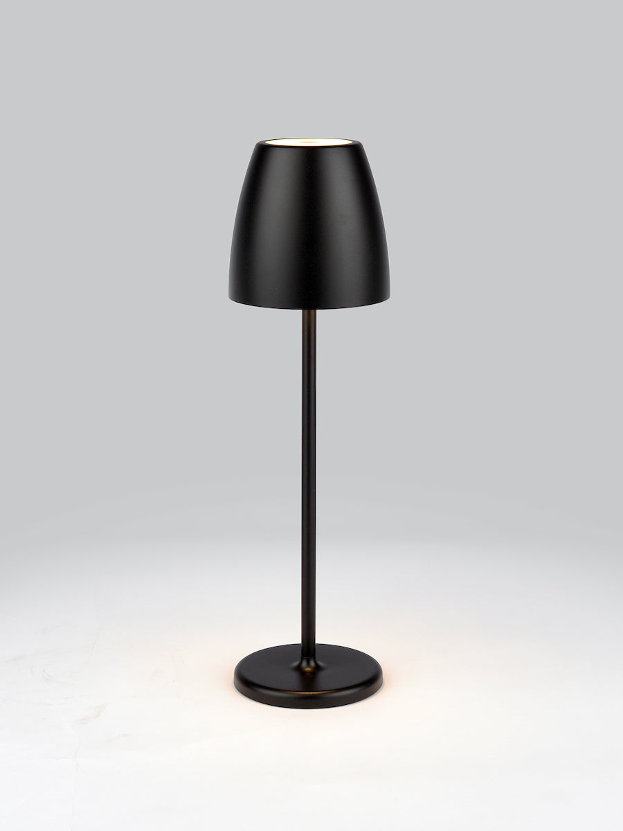 MUNICH BLACK RECHARGEABLE OUTDOOR TABLE LAMP