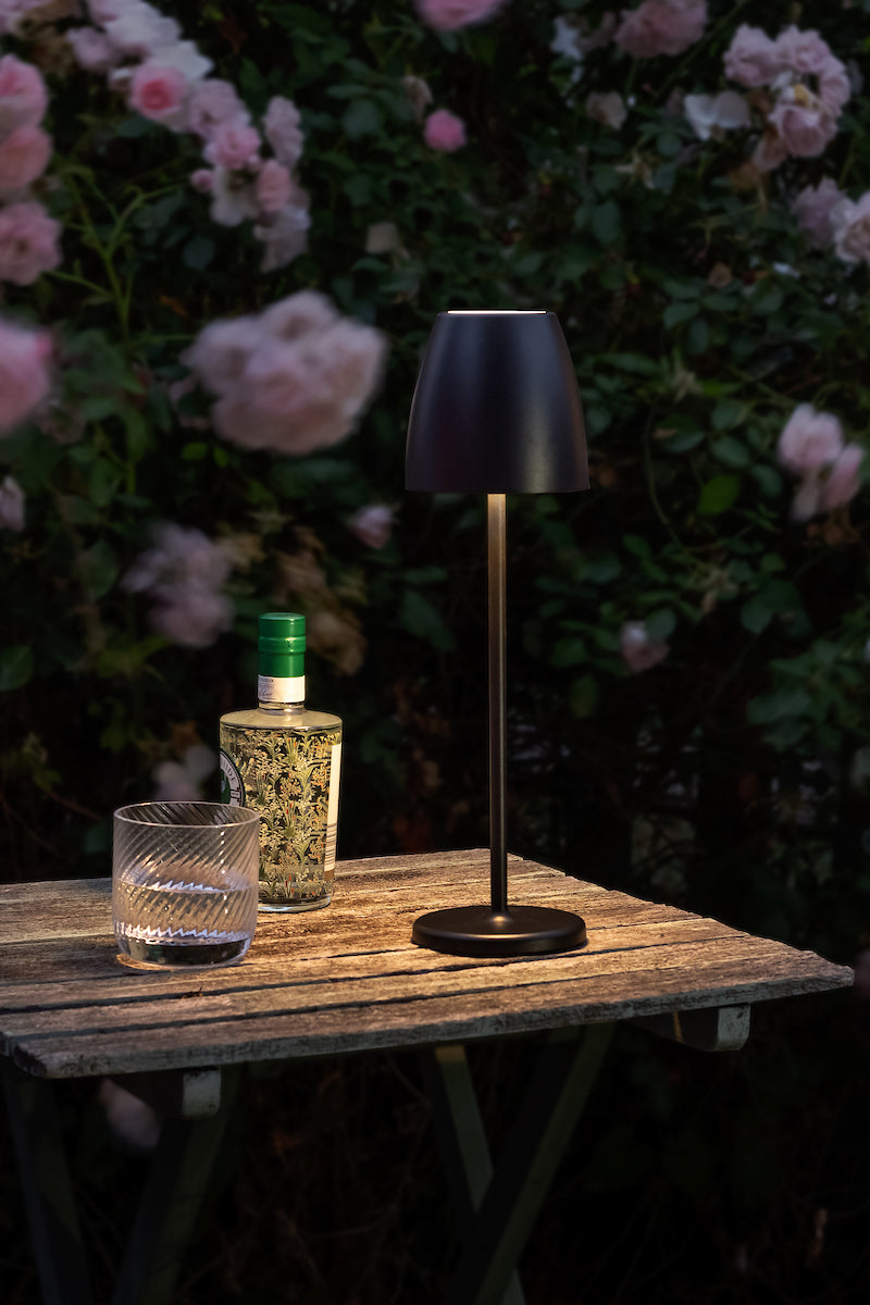 MUNICH BLACK RECHARGEABLE OUTDOOR TABLE LAMP