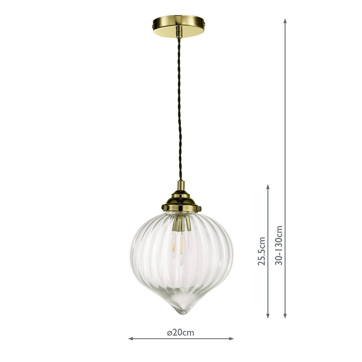 MYA 1LT PENDANT ANTIQUE BRASS CLEAR GLASS