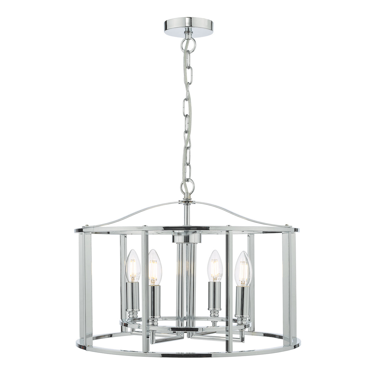 MYKA 4LT PENDANT POL CHR