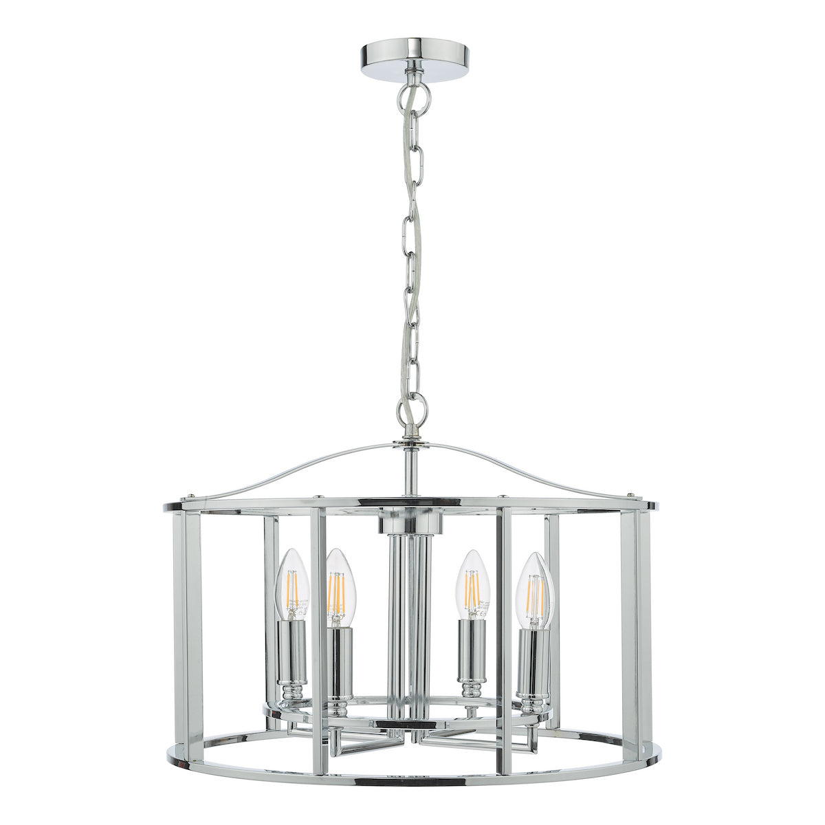 MYKA 4LT PENDANT POL CHR